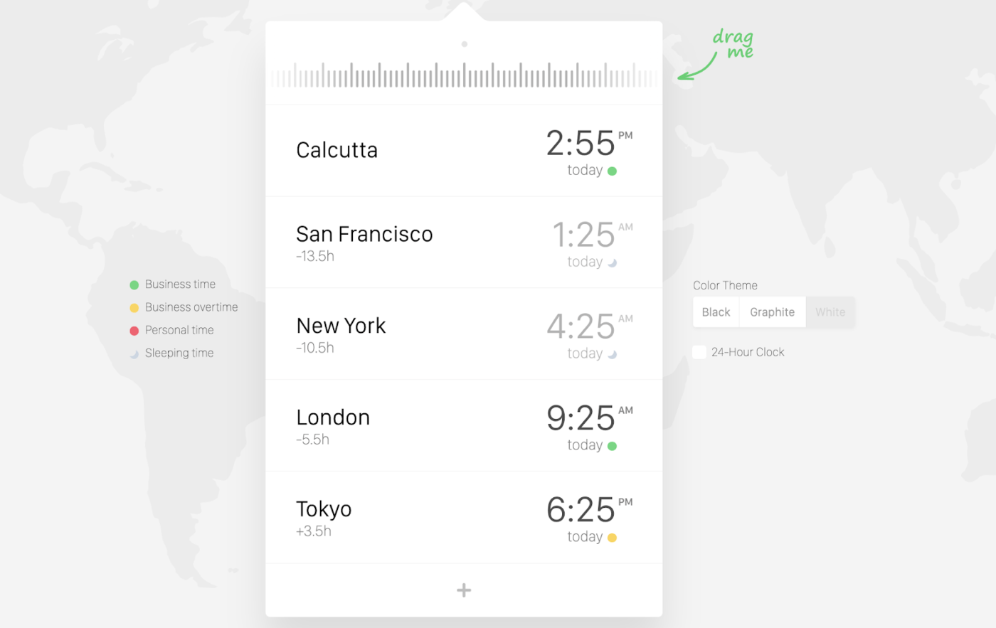 Time Zone Converter with meeting planner time zone