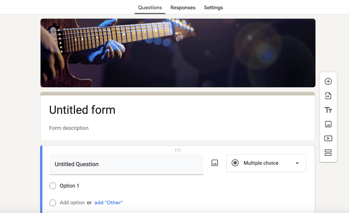 Google form: How to Change Google Form Header Image