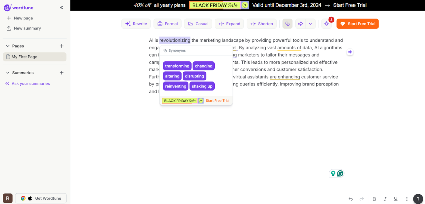 Wordtune- AI content writer 