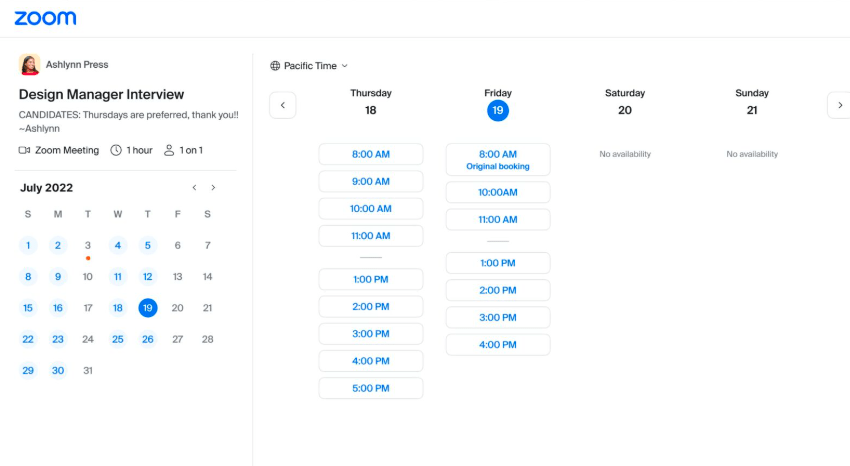 Penjadwal Bisnis Zoom