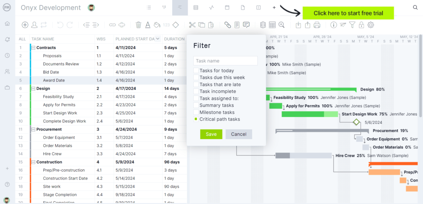 Critical Path Template : critical path excel template 