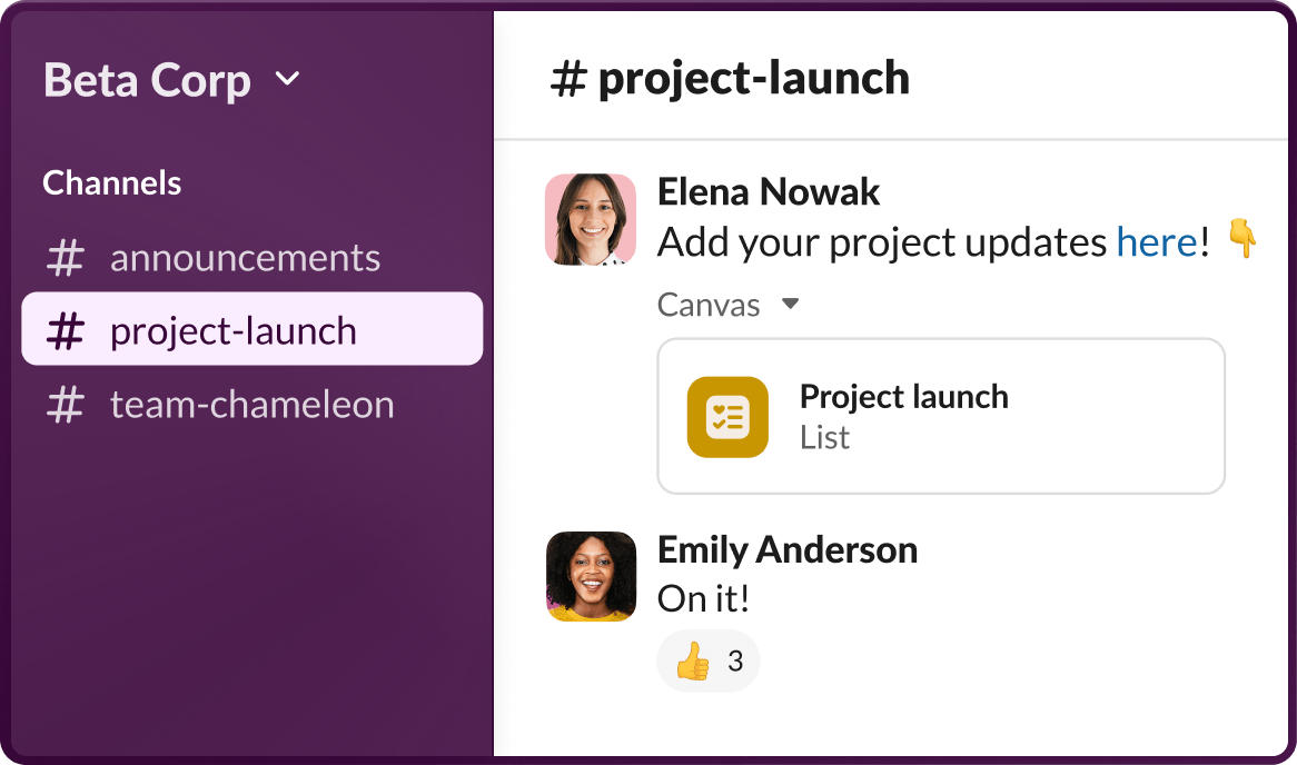 Slack:  team management apps
