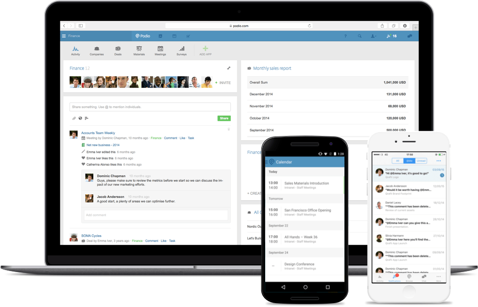 Podio:  team management apps
