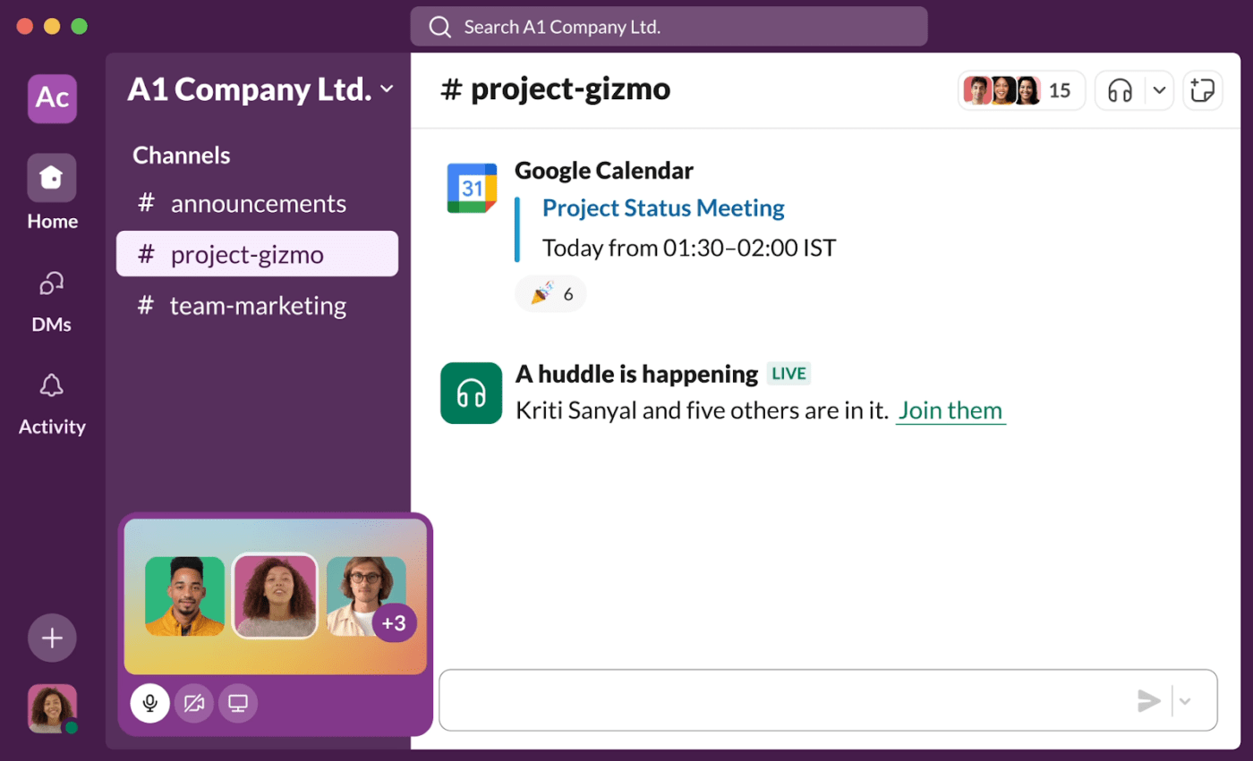 Slack: executive productivity tools