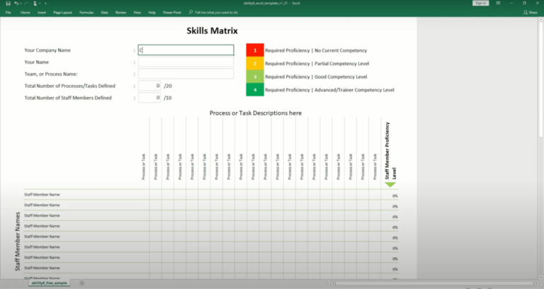 Top Free Skill Matrix Templates for Excel | ClickUp