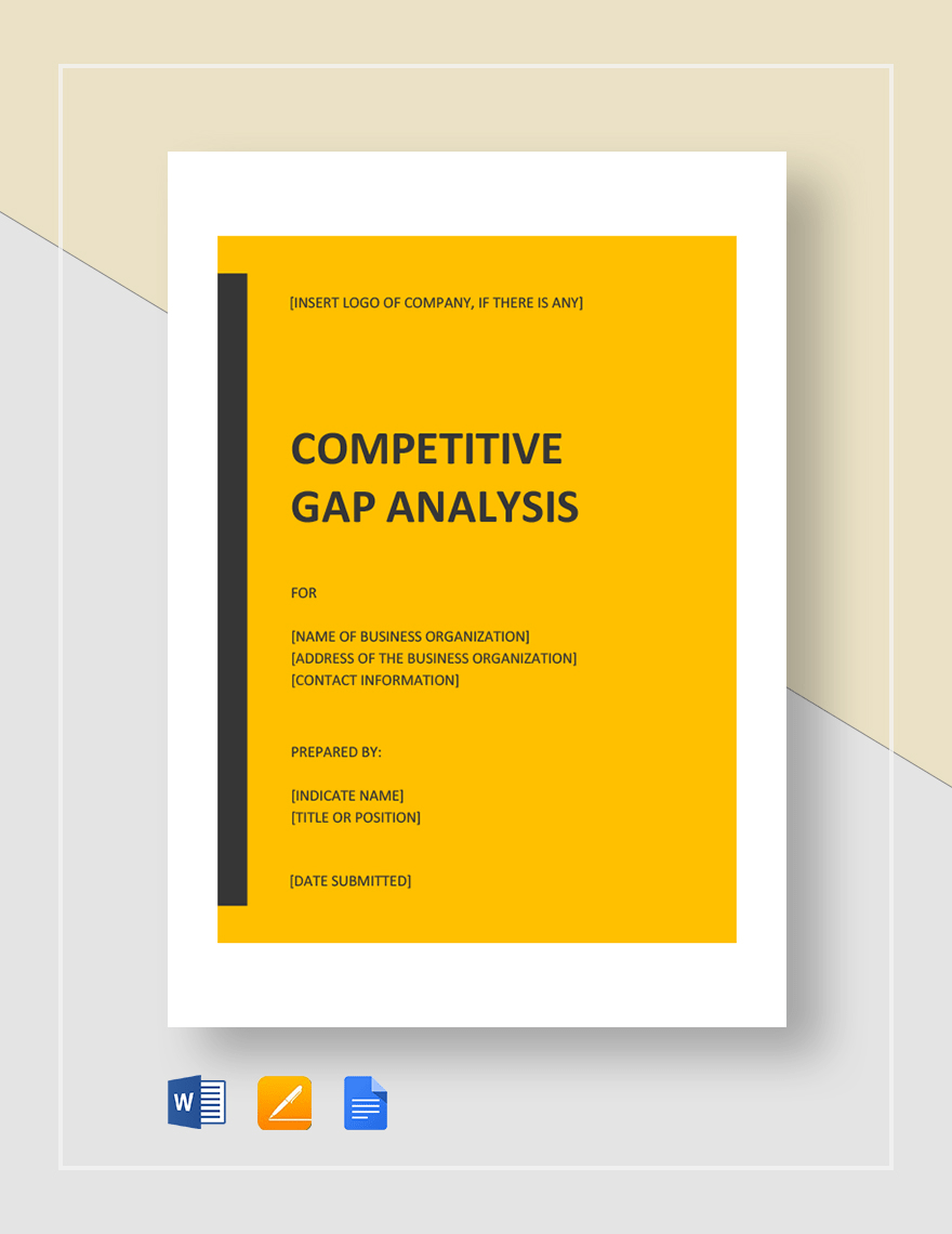 Competitive Gap Analysis Template : Competitor Analysis Templates Google Docs
