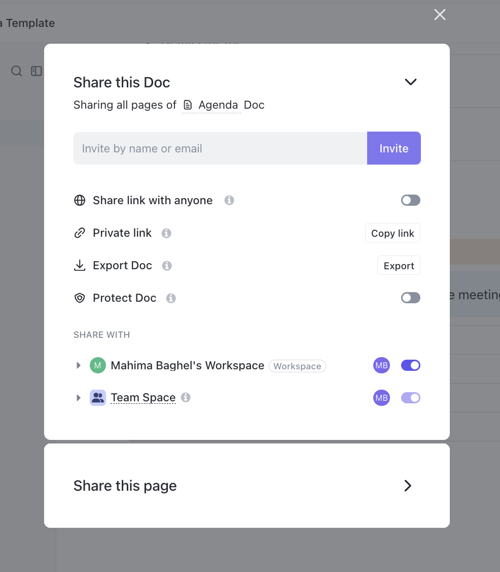 ClickUp Interface: Recurring Meetings