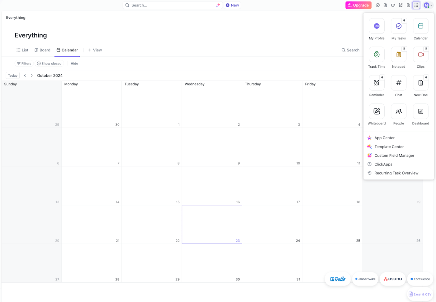 ClickUp’s Calendar View