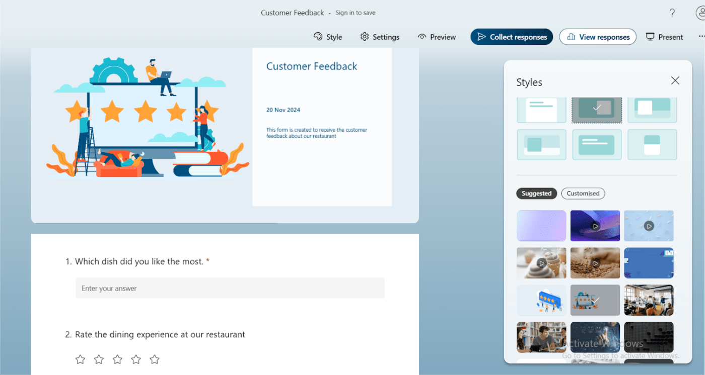 Microsoft Forms templates: How to Create a Survey in Microsoft Forms