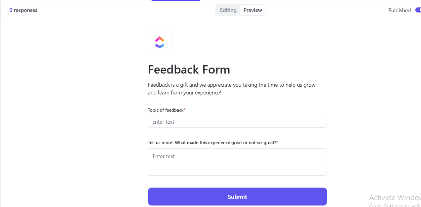 ClickUp Forms