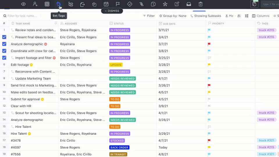 ClickUp Table View 