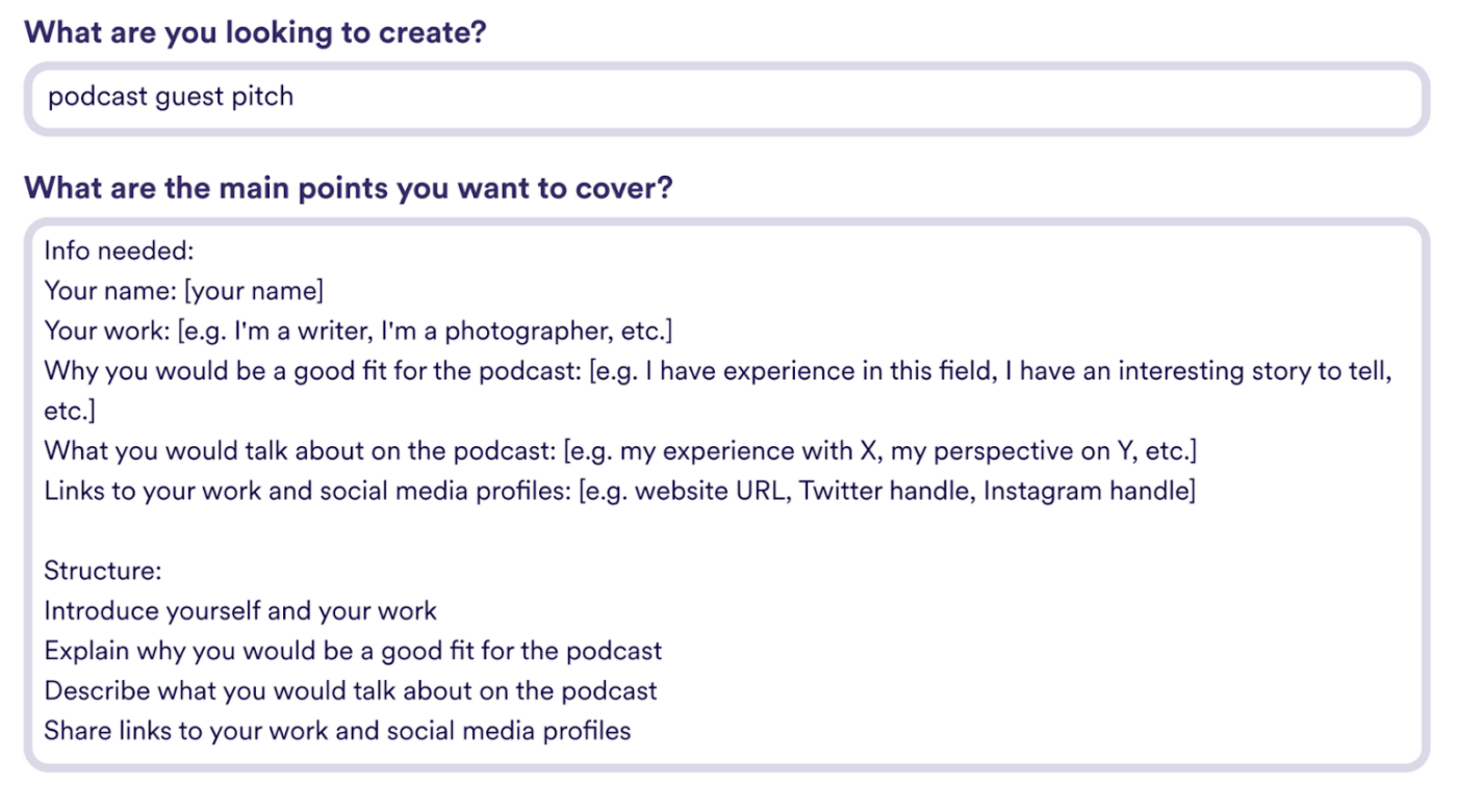 Podcast Guest Pitch Template