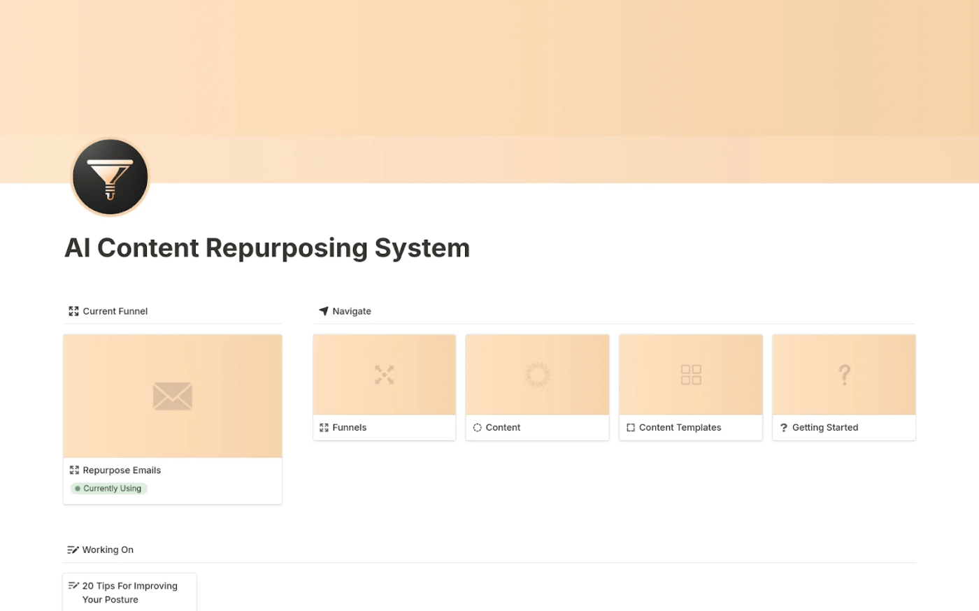 AI Content Repurposing System Template 