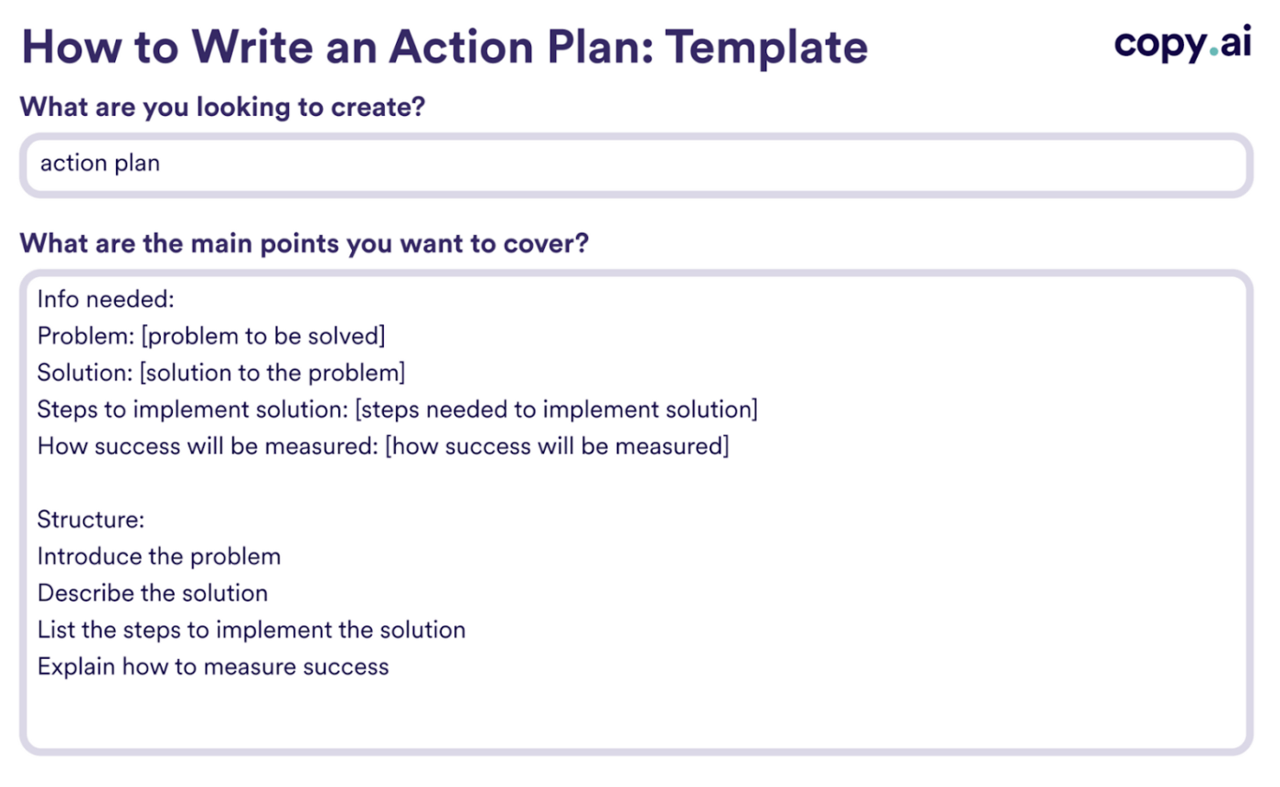 Action Plan Template 