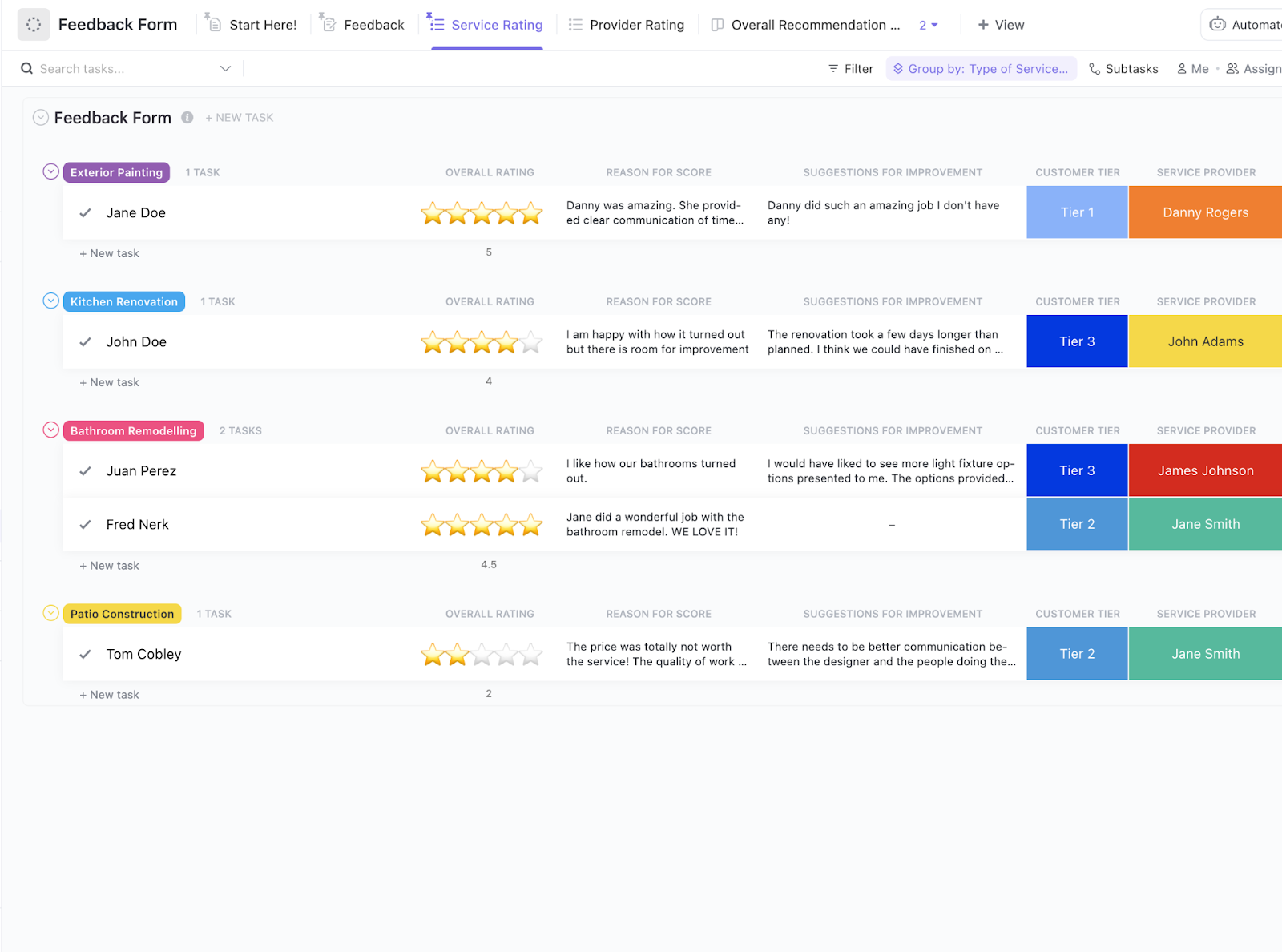 ClickUp Feedback Form Template