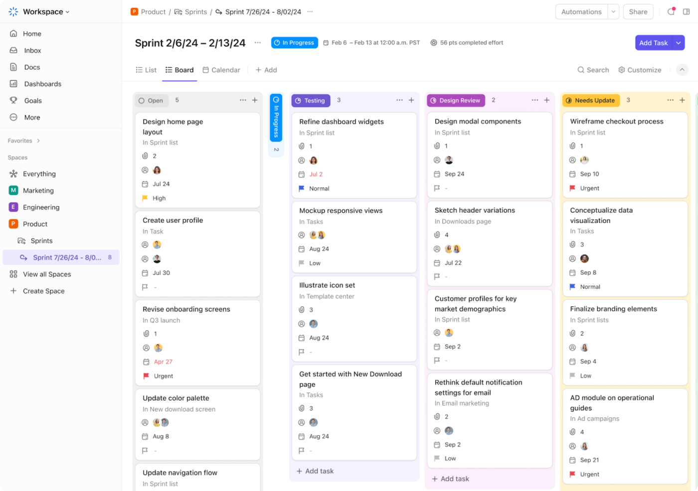 ClickUp Dashboard