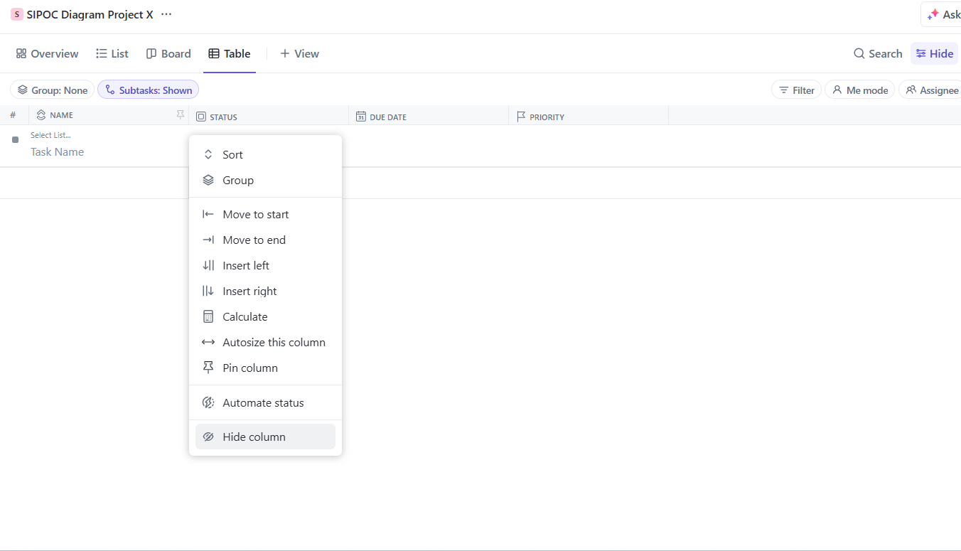 Create Custom Fields for each SIPOC element: sipoc