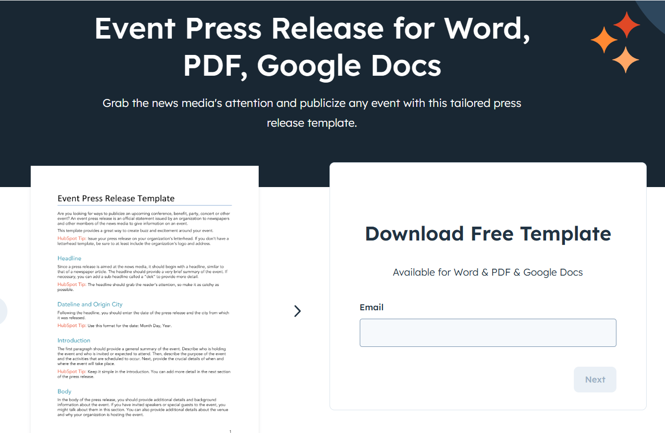 Event Press Release Template 