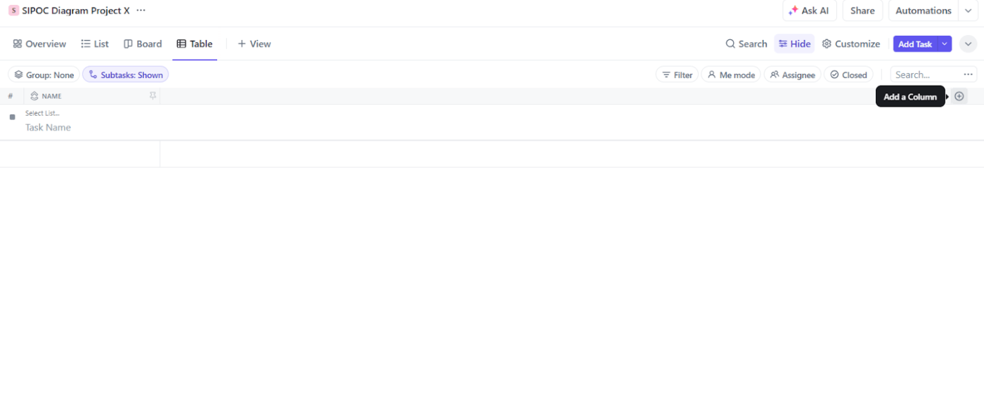 Create Custom Fields for each SIPOC element: sipoc