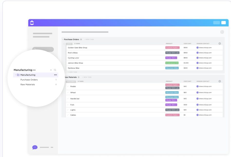 ClickUp Order Fulfillment Template 