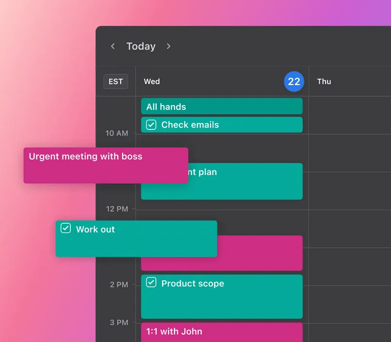 Motion vs Calendly: Motion's AI Powered Calendar feature