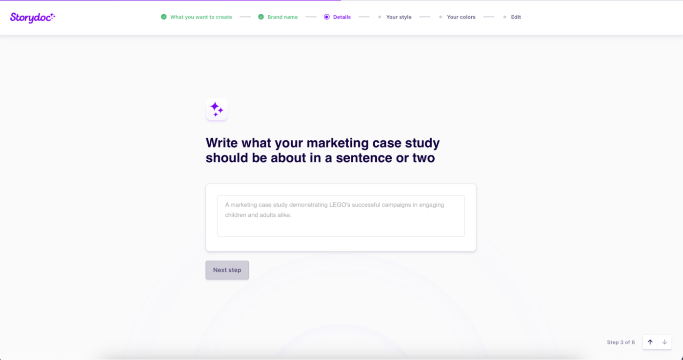 StoryDoc AI case study generator