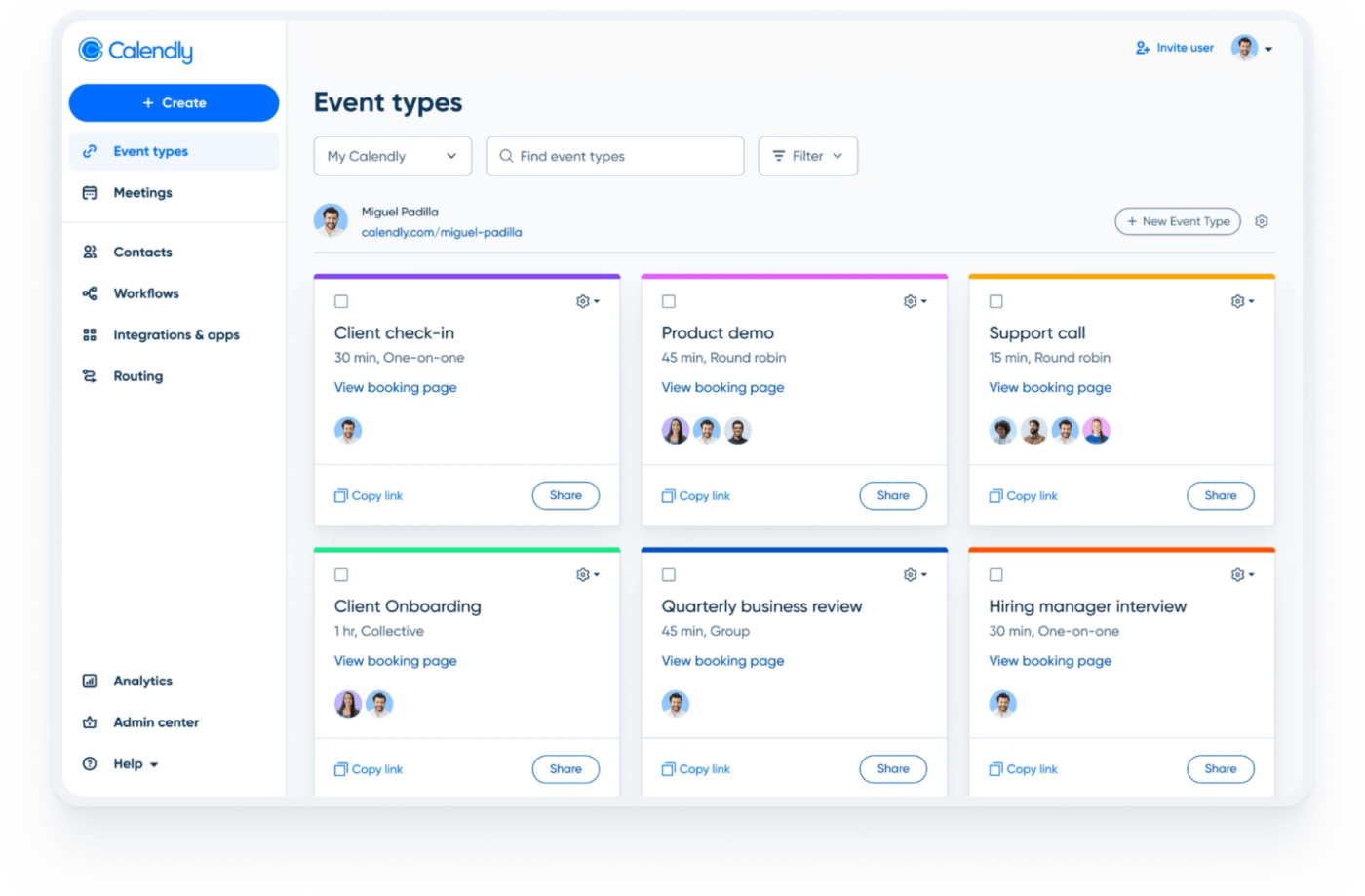 Motion vs Calendly: Calendly's Customizable Scheduling Links feature