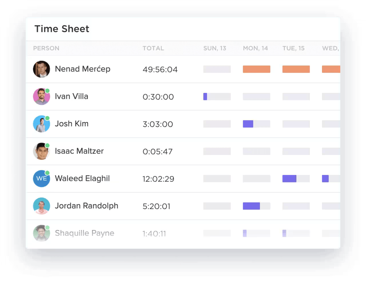 ClickUp Time Tracking feature