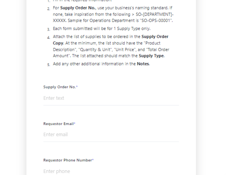 ClickUp Supply Order Form Template purchase order template excel