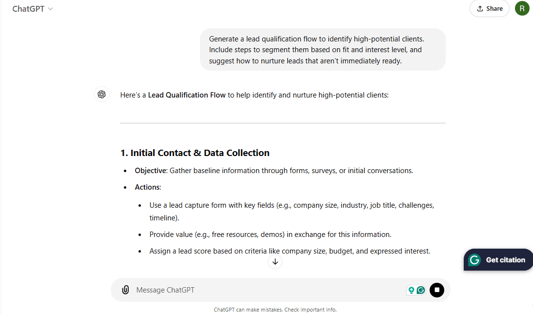 How to Use ChatGPT for Sales - Lead qualification 