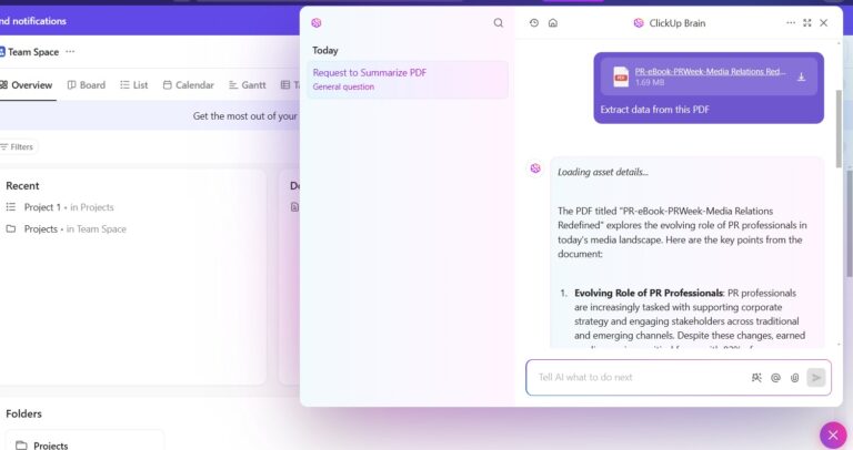 ClickUp Brain Data Extraction