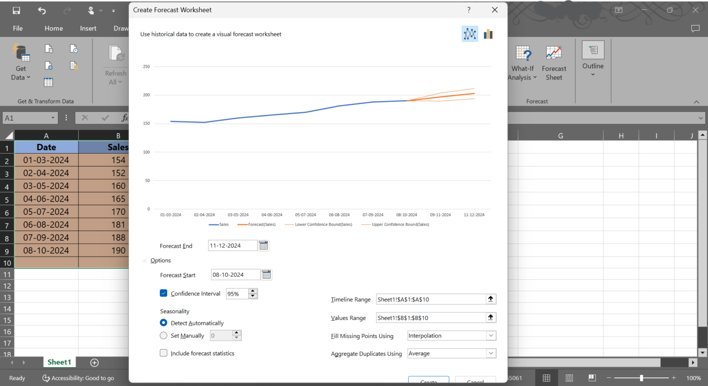 Customize your forecast with the given options