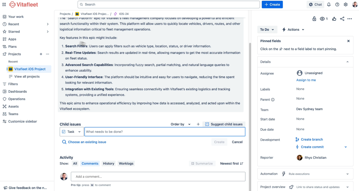 Jira- AI tool for team management