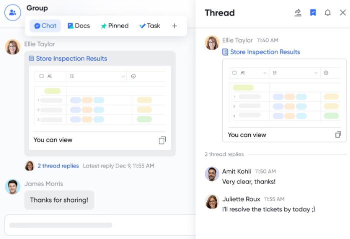 Meetings and Messenger in Lark: Lark vs ClickUp