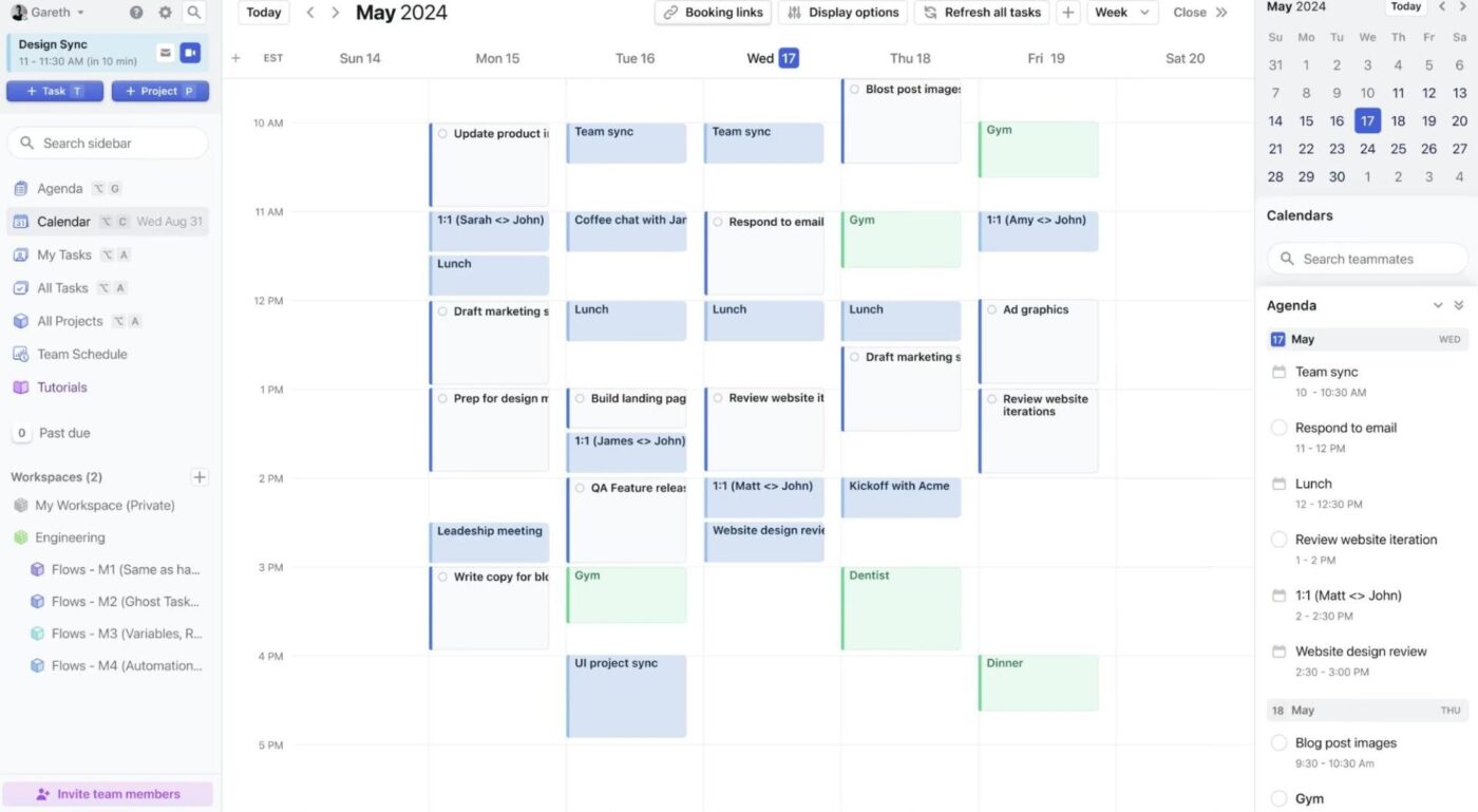 Motion uses artificial intelligence to enhance productivity by automatically planning, prioritizing, and adjusting tasks. 