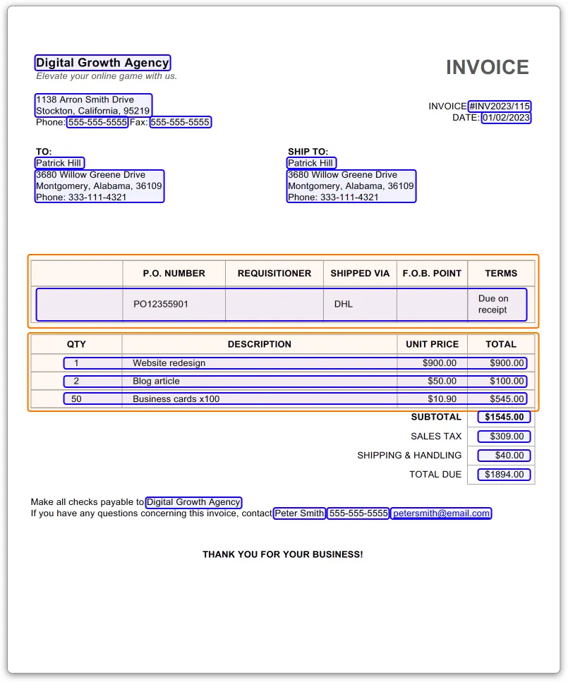 Parsio pdf data extractor