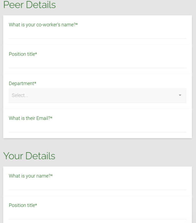 Peer Evaluation Form Template by Paperform