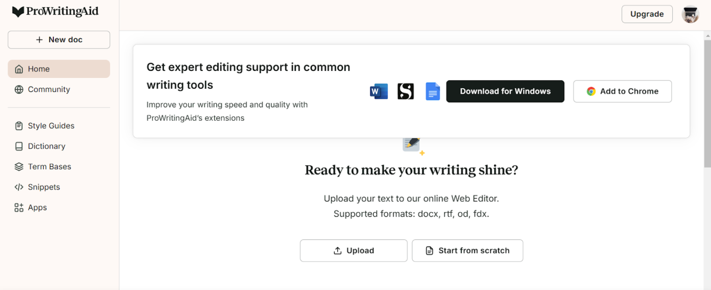 ProWritingAid: AI text enhancer and writing improver for great writing