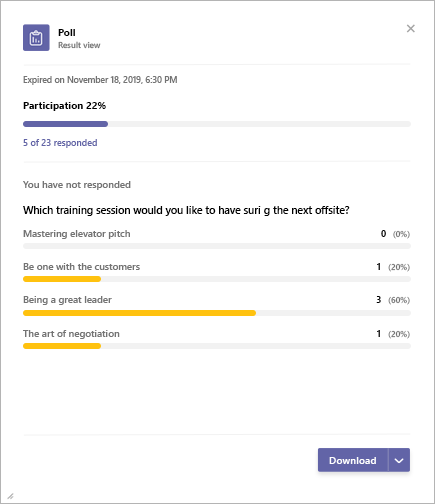 How to Create a Poll in Teams: To view the results of your poll, click View Result