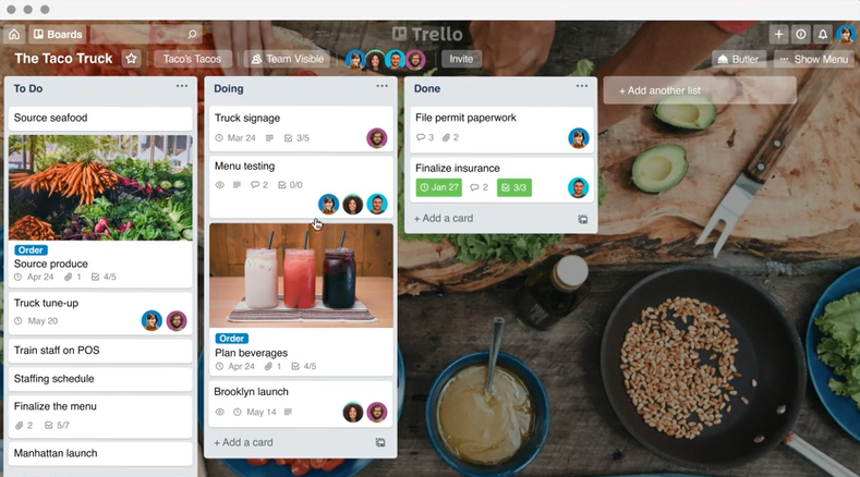 Trello for visual task management