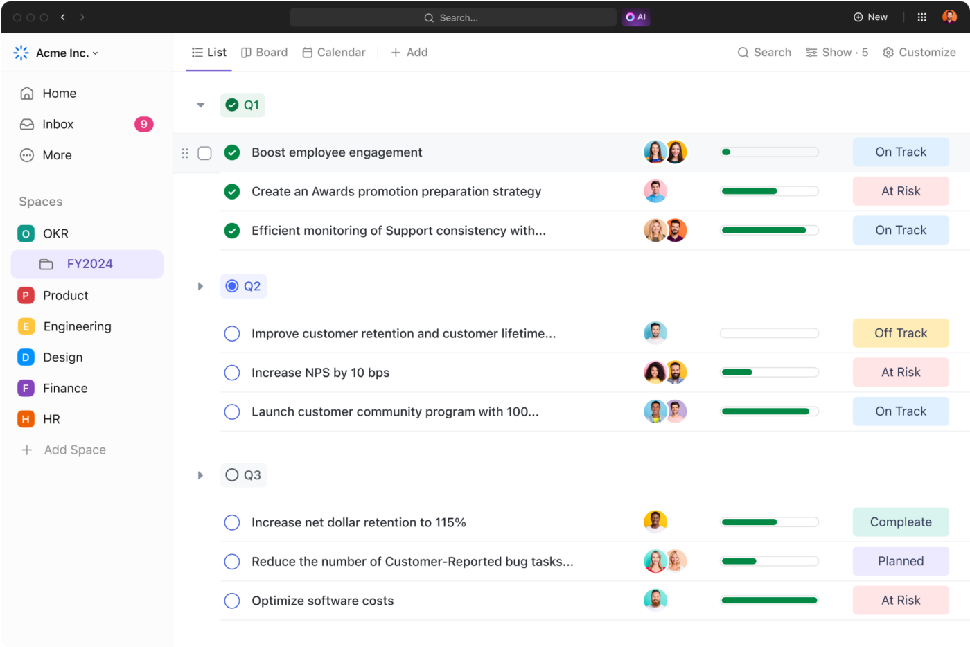 Try ClickUp for project management to reduce operational bottlenecks