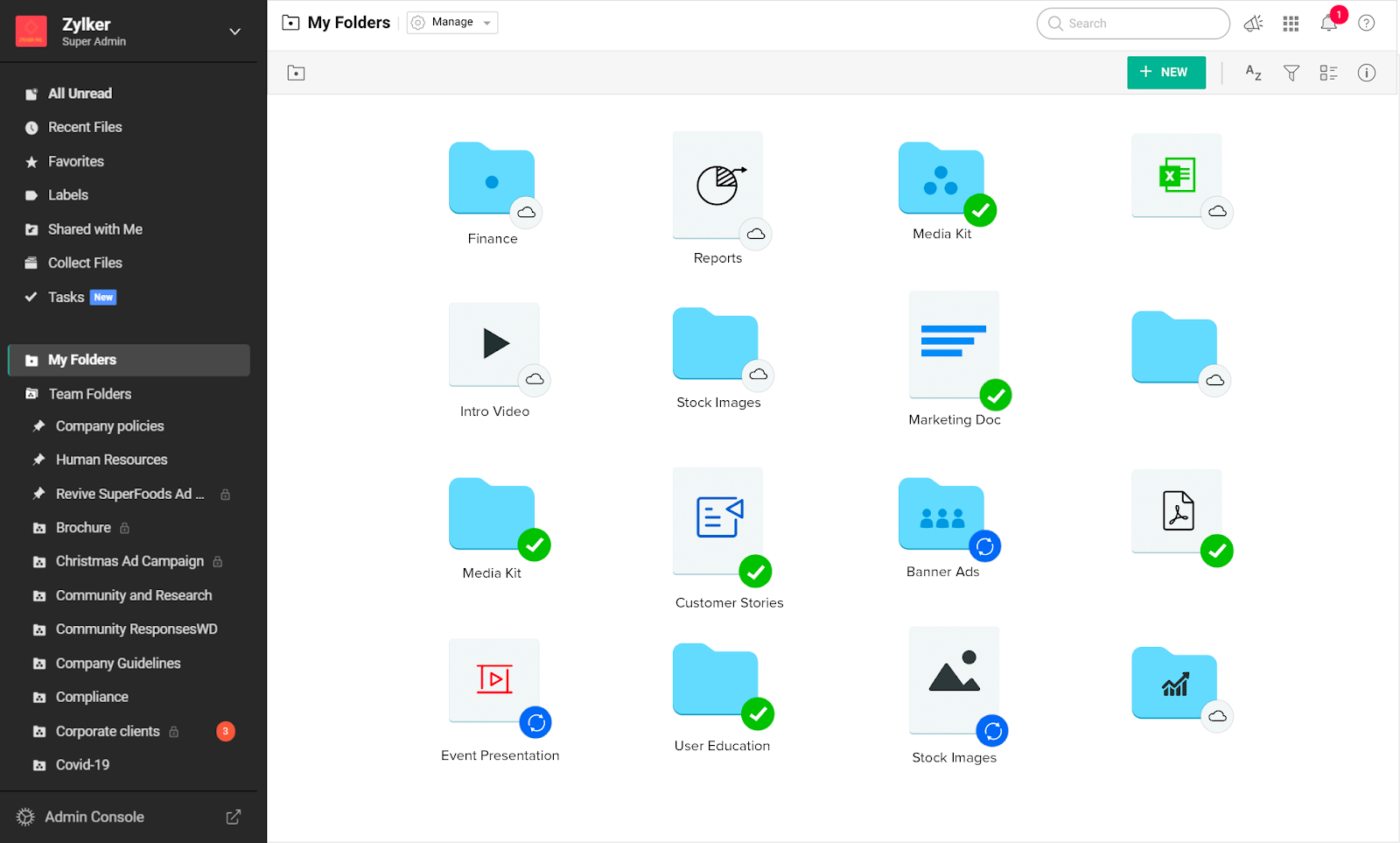 Zoho WorkDrive : AI File Organizer 