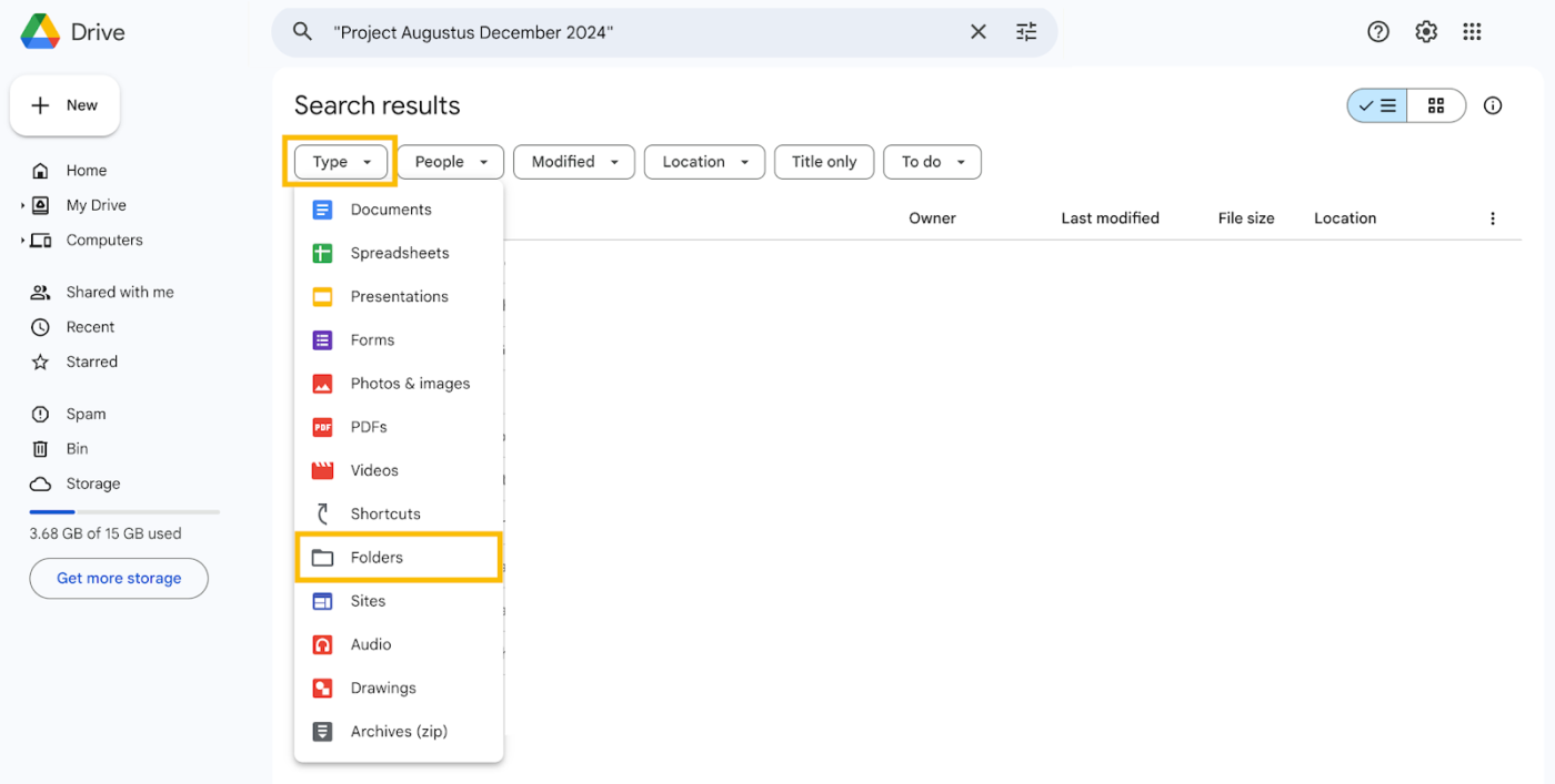 cara menyalin folder di google drive: langkah 2.1