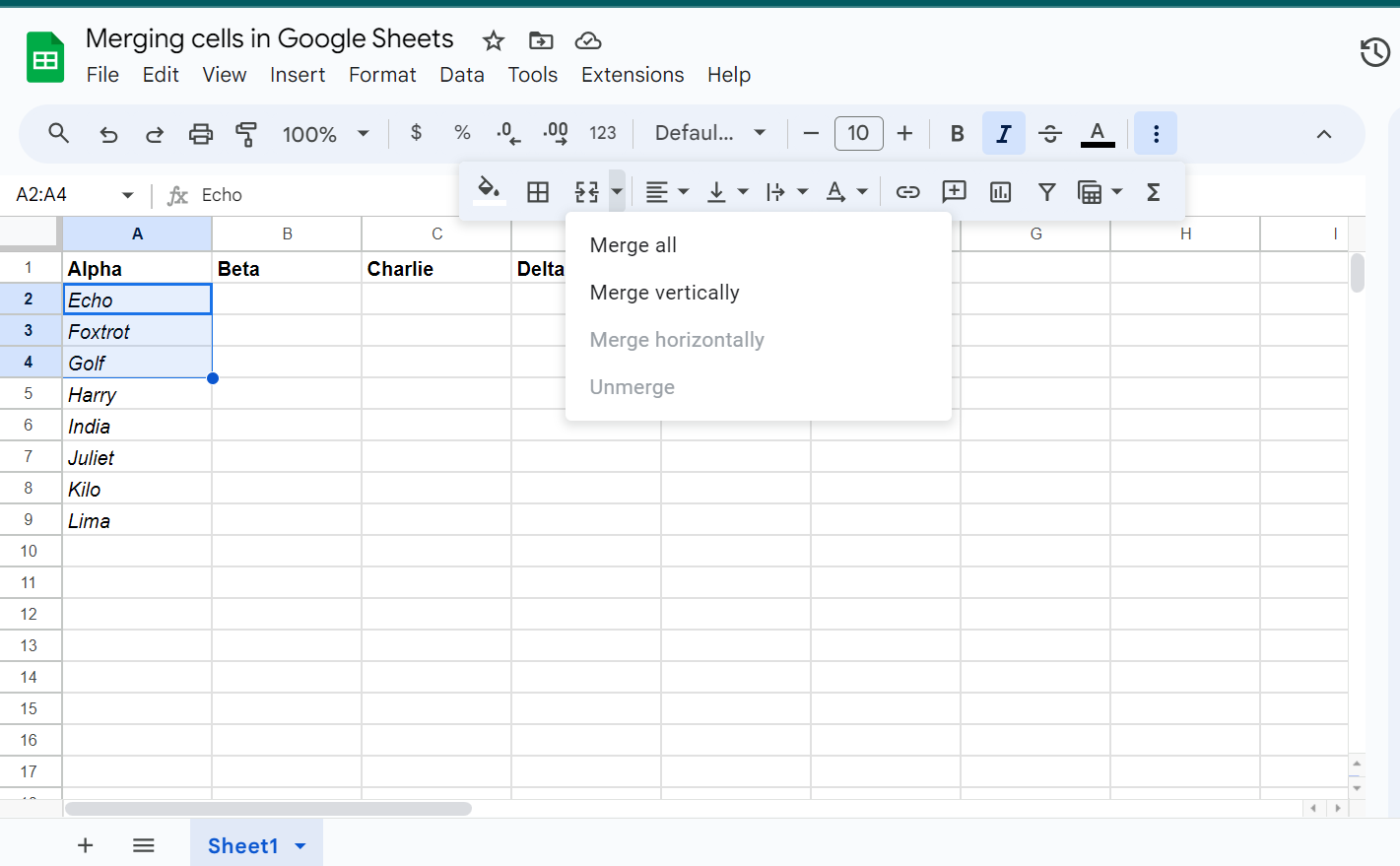 Google Sheets