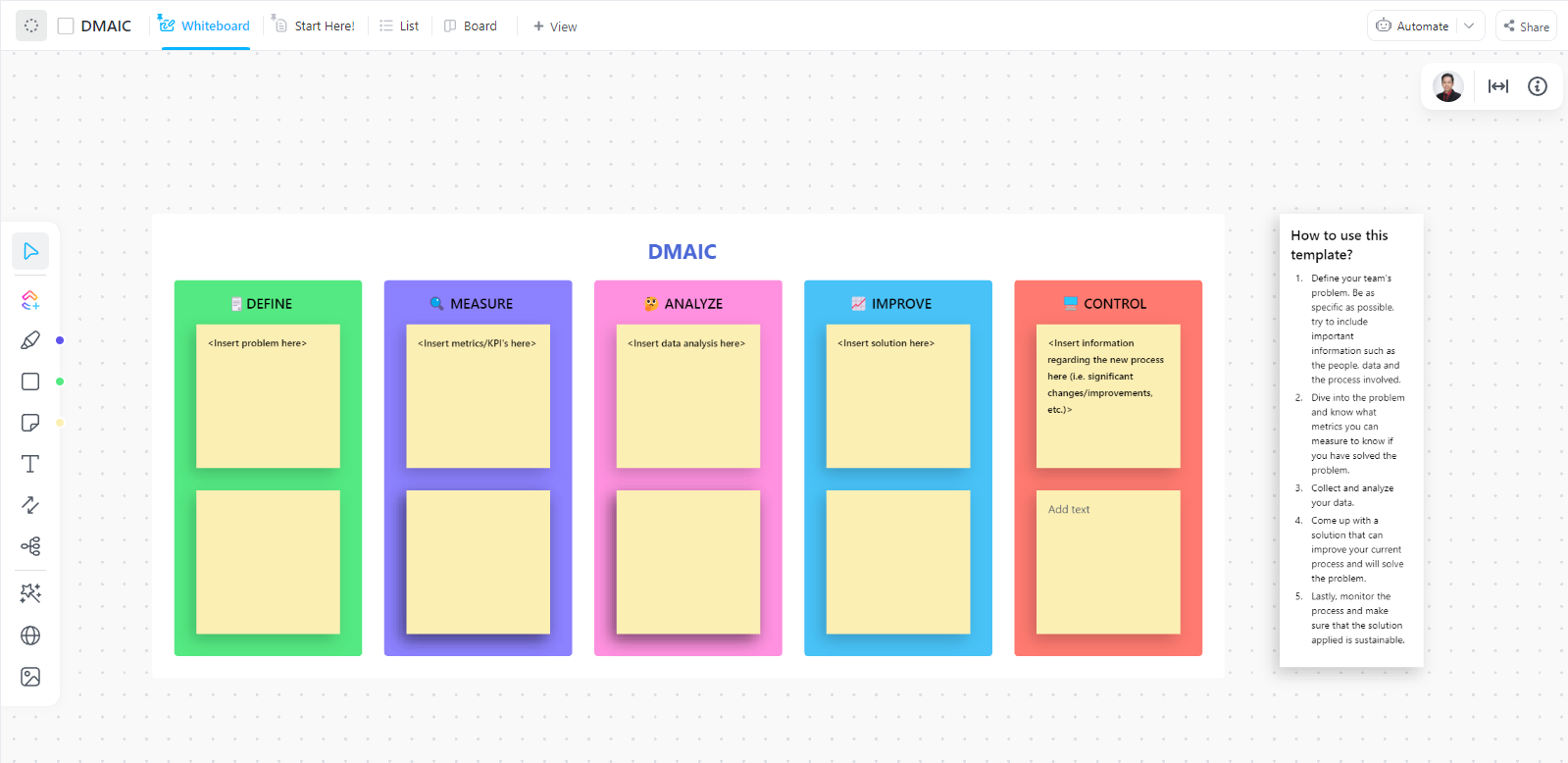 ClickUp’s DMAIC Template