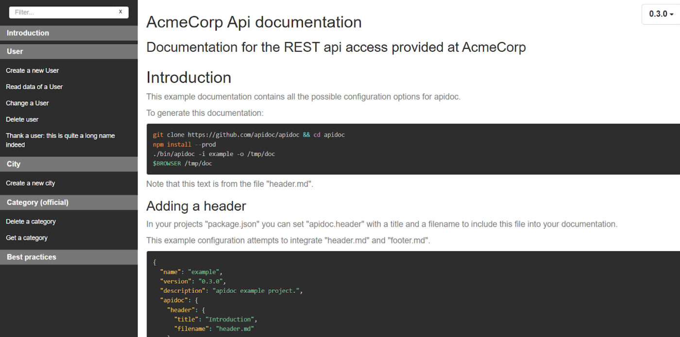 apiDoc: How to Write API Documentation