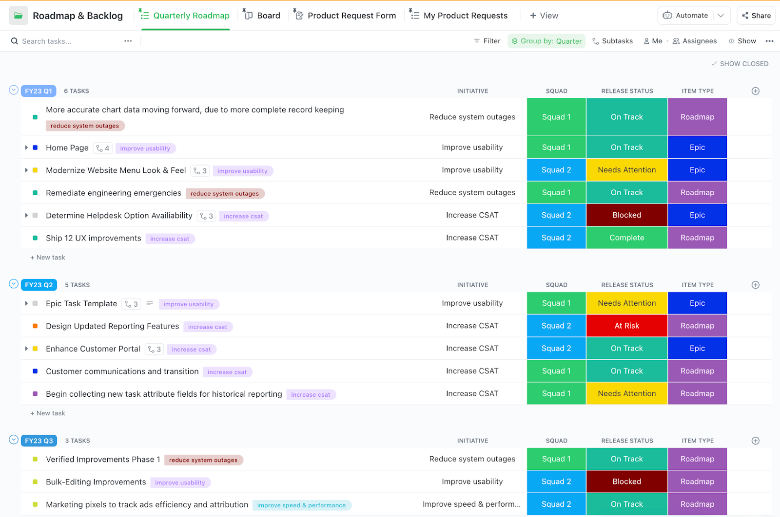 ClickUp Software Development Template