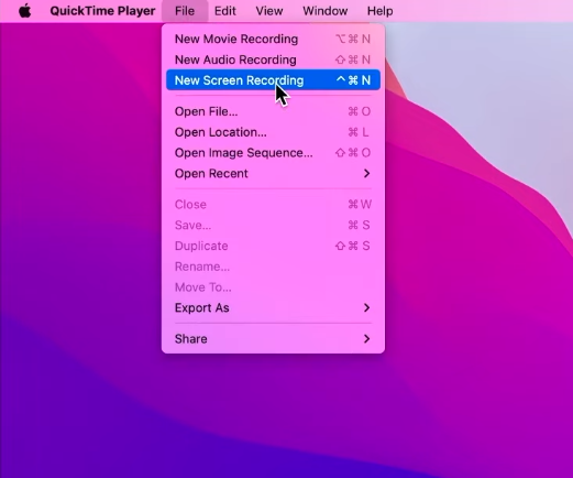 Choose New Screen Recording: How to Screen Record on Mac with Audio