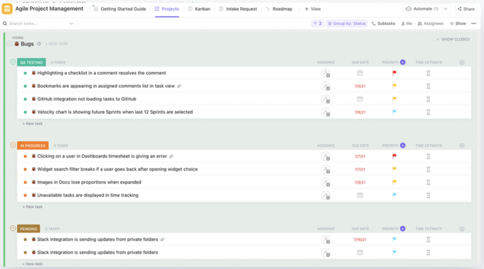 ClickUp Agile Product Management Template