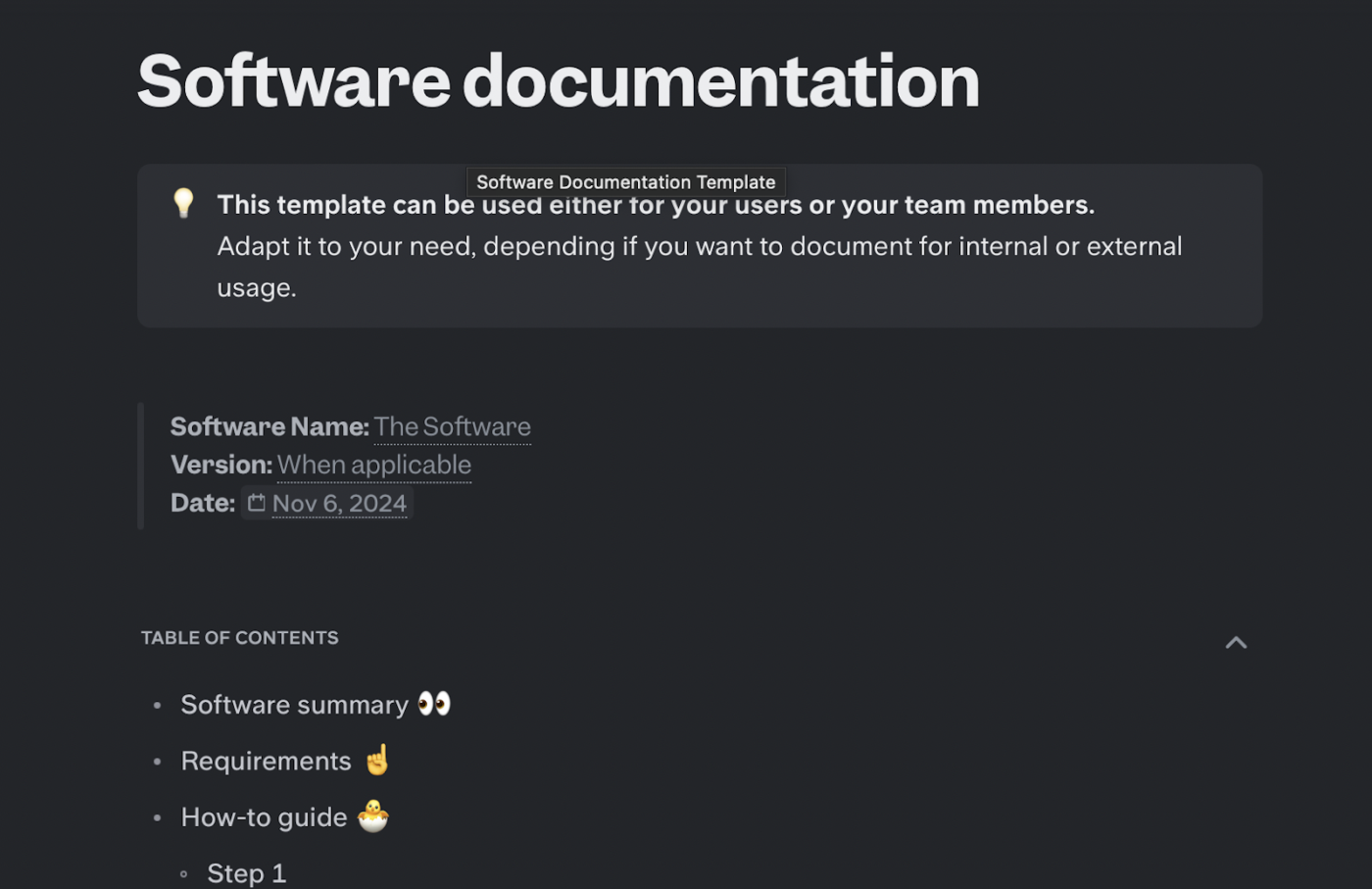 Software Documentation Template: Code Documentation Templates
 